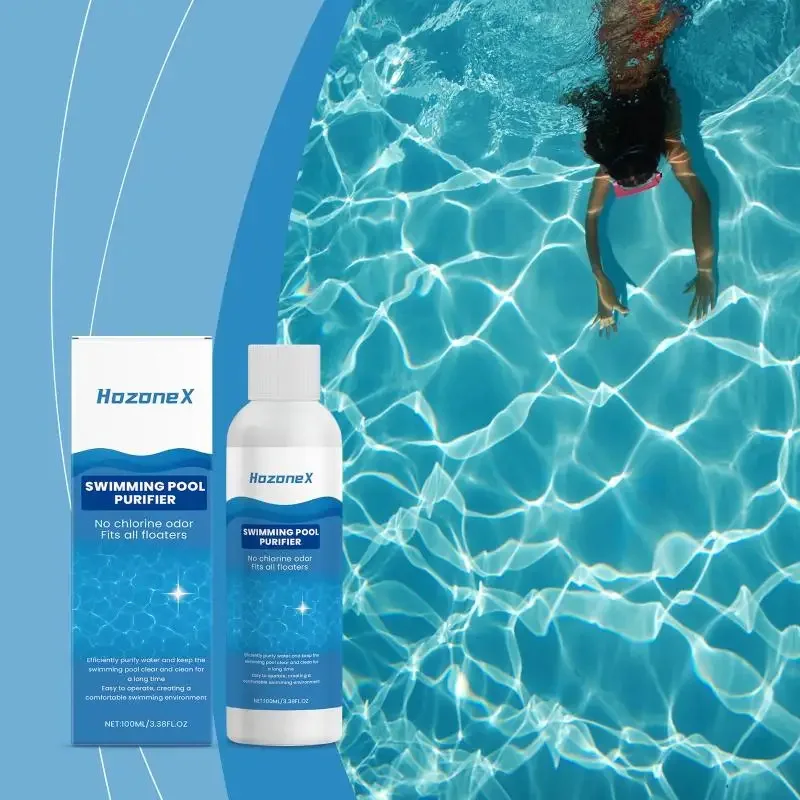 100ml Pool Purifier Liquid Fast Dissolving Water Clarifier Odorless Dirt Remover Cleaning Solution for Swimming Pool Maintenance