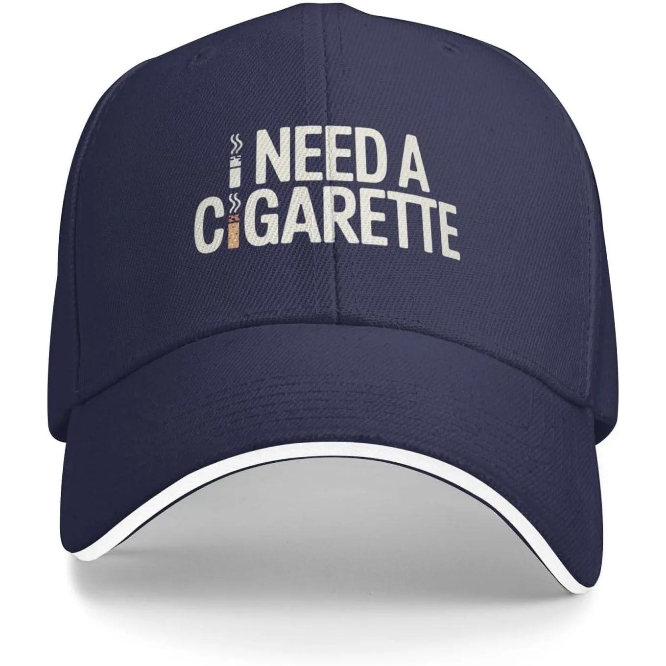 I-Need-A-Cigarette-Baseball-Cap-Funny-Smoker-Adult-Polyester-Casual-Adjustable-Hat