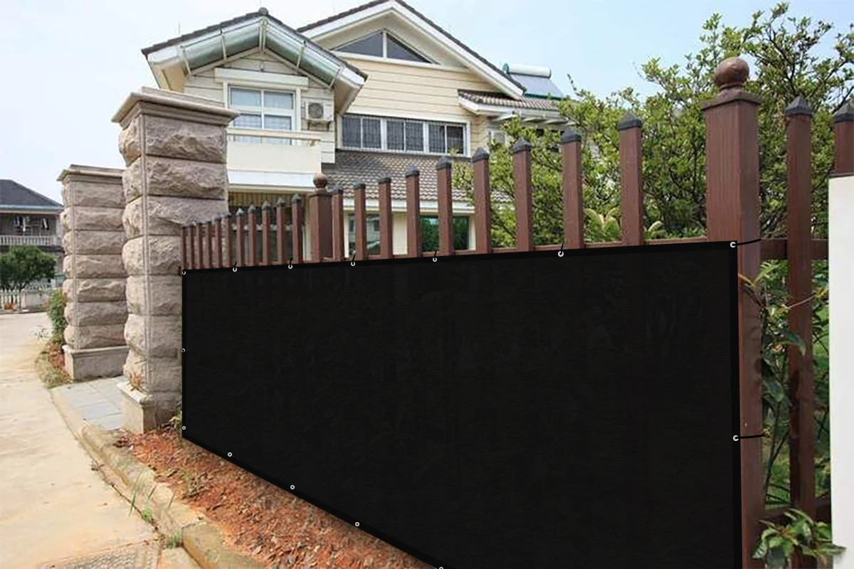 5 ft. x 50 ft. Privacy Fence Screen 90% Blockage Shade Temporary Fencing for Wall Gazebo Backyard Black (2-Pack)