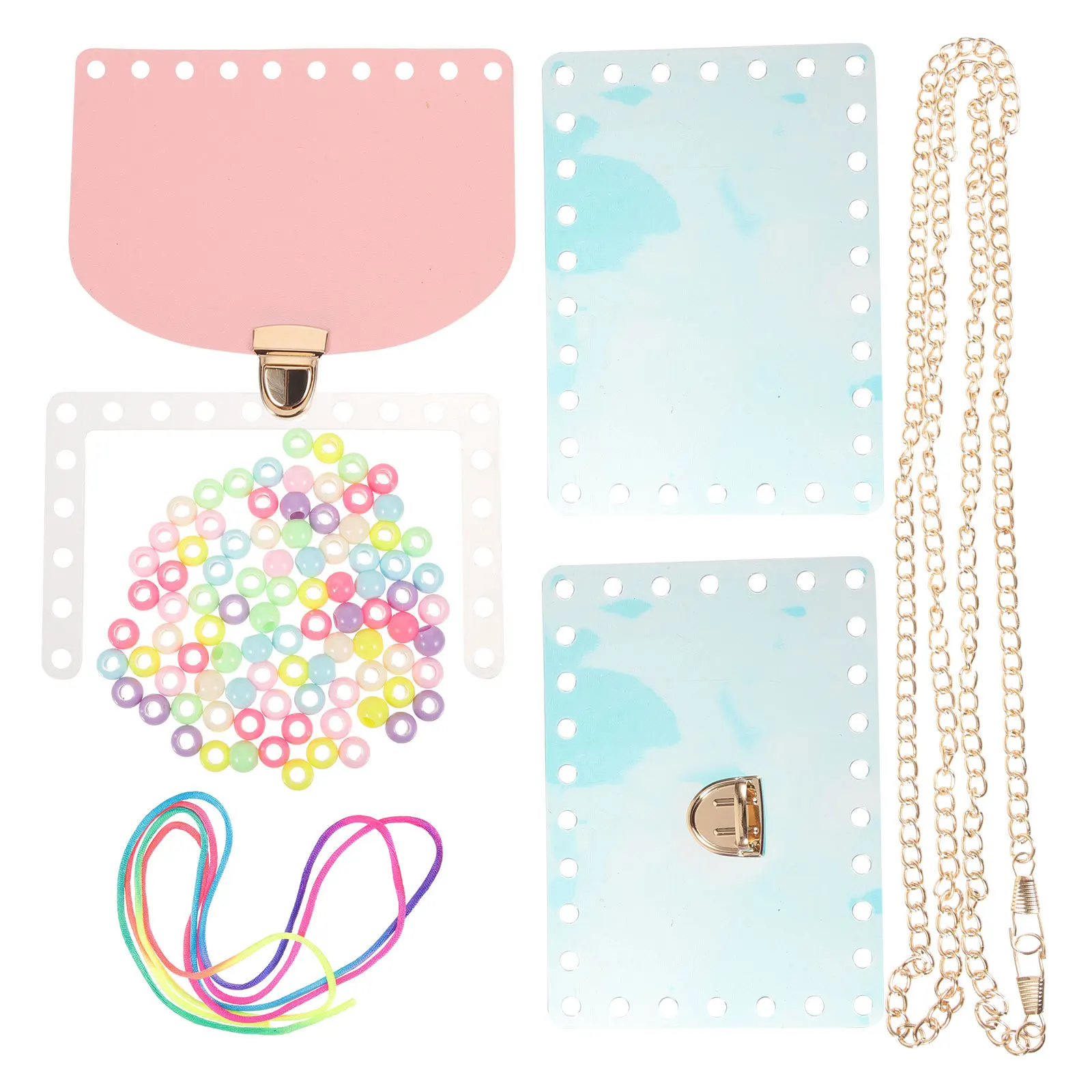 1 ensemble de sacs artisanaux de bricolage, matériel de perles pour fourre-tout à bandoulière, accessoires de fabrication de sacs faits à la main, cadeau de grande capacité pour femmes et filles