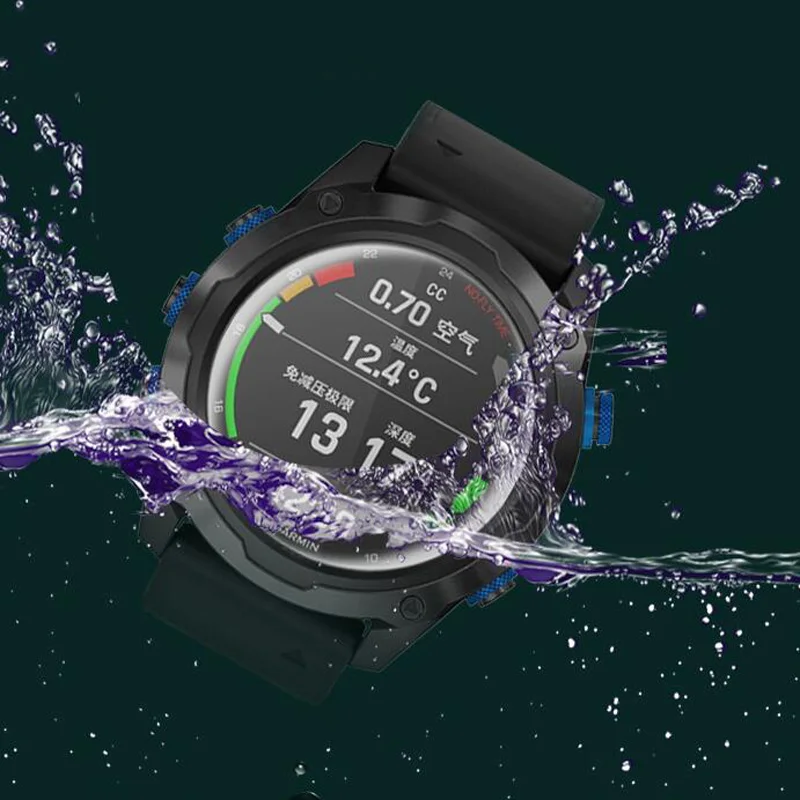 ฟิล์มใส TPU นิ่ม5ชิ้นสำหรับ Garmin Descent Mk3/Mk3i/Mk2/Mk2i/Mk2S 43มม. 51มม. 52มม. ฝาครอบป้องกันหน้าจอสมาร์ทวอท์ช