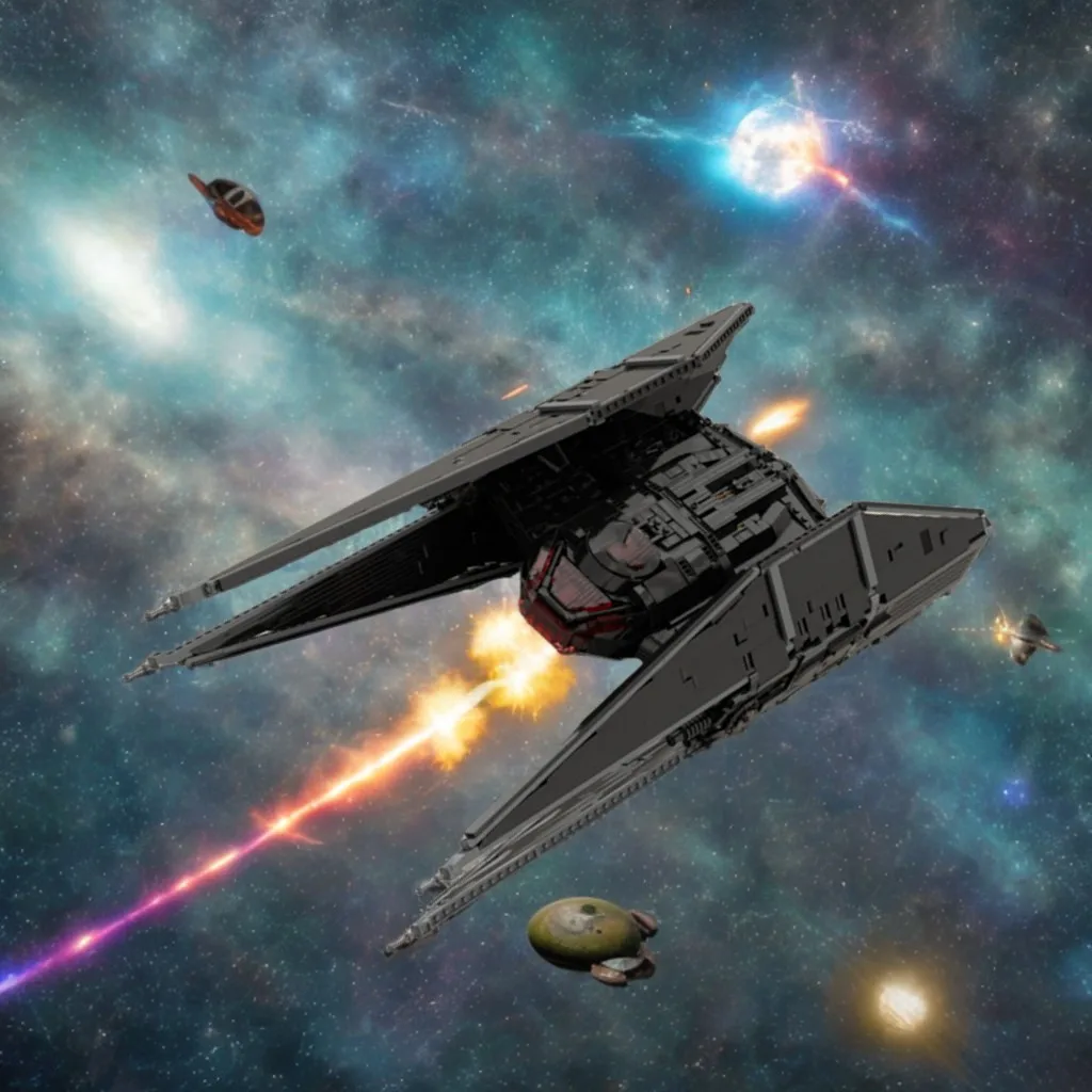 

3028PCS TIE Minifig Scale MOC Star Batter Fighter Model Education Model Building diy Blocks Birthday Toys Gift