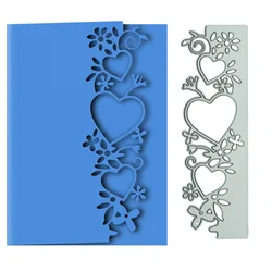 Nowe matryce do cięcia metalu kwiaty i wzór serca Scrapbooking Diy kartka z życzeniami krawędź Craft Cover powierzchnia dekorowanie wycinarka