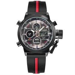 Men Genuine XINEW Brand Designer Watch Fashion Rubber Band Multi-function Sports Electronic Watches Montres de Marque de Luxe