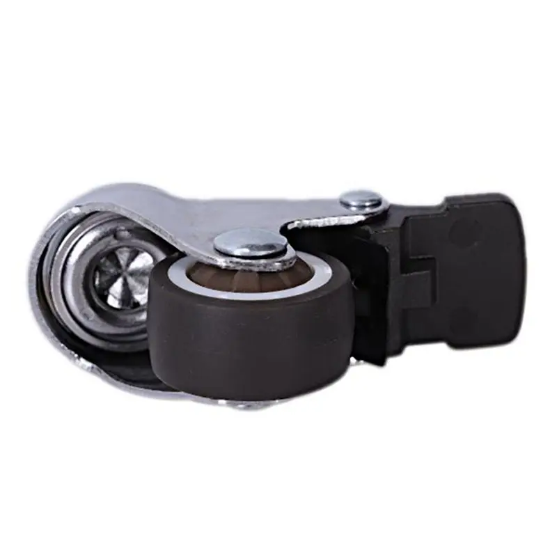 12Pcs Mini Small Casters 1 Inch M8x15mm Tpe Silent Wheels With Brake Universal Casters Wheel