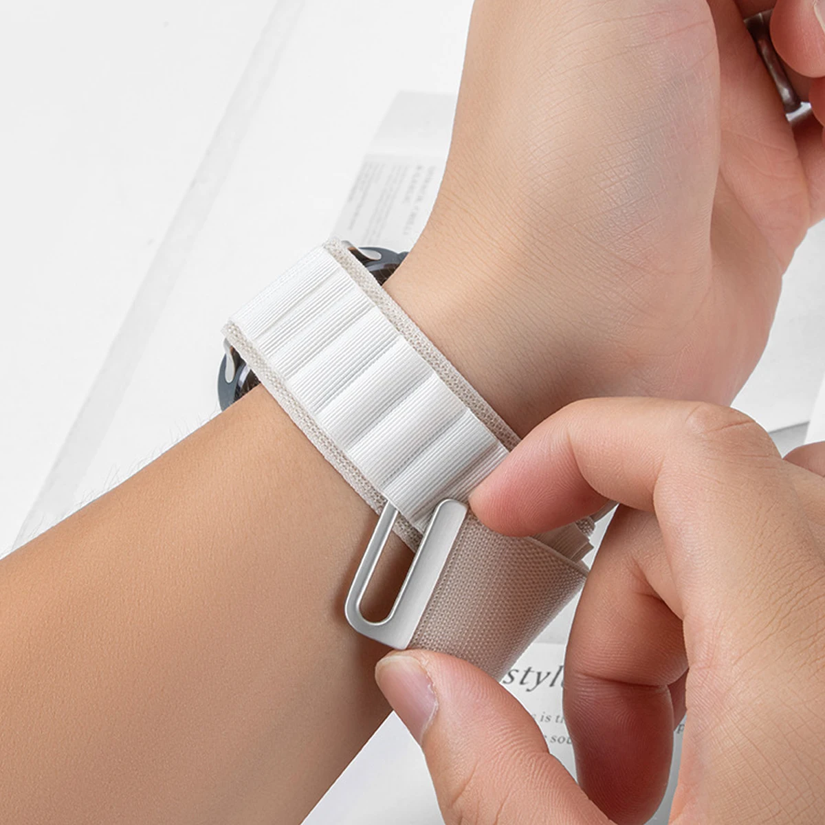 حزام ساعة بحلقة تريل لساعة سامسونج جالاكسي الترا 47 ملم حلقة جبال الألب الرياضية سوار كوريا لهاتف سامسونج جالاكسي 7 الترا باند