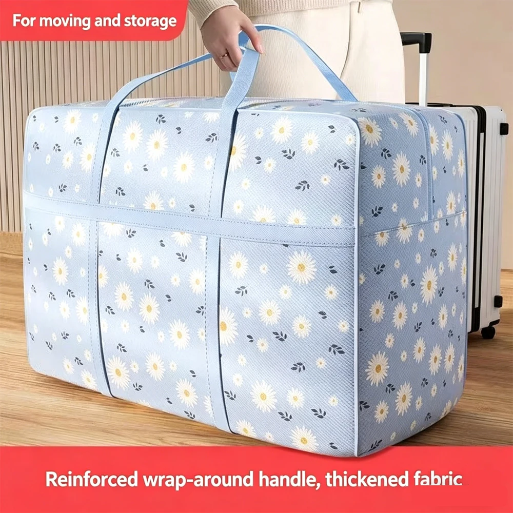 Large Capacity Quilt Storage Bag for Moving Moisture-Proof Clothes & Comforter Packing Sack Home Luggage Organizer