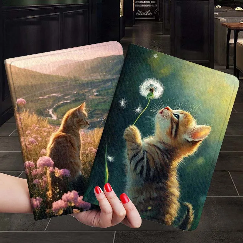 

Sunset Art Popular Cat Gift For Xiaoxin Lenovo Tab P12 Extreme Legion Y900 Idea Pro GT 12.1 2025 Foldable Tablet Case