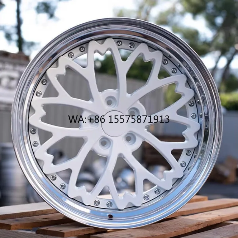 

2-Piece Deep Concave 5x120 Forged Wheels 17-18 Inch White Rims For Passenger Vehicles