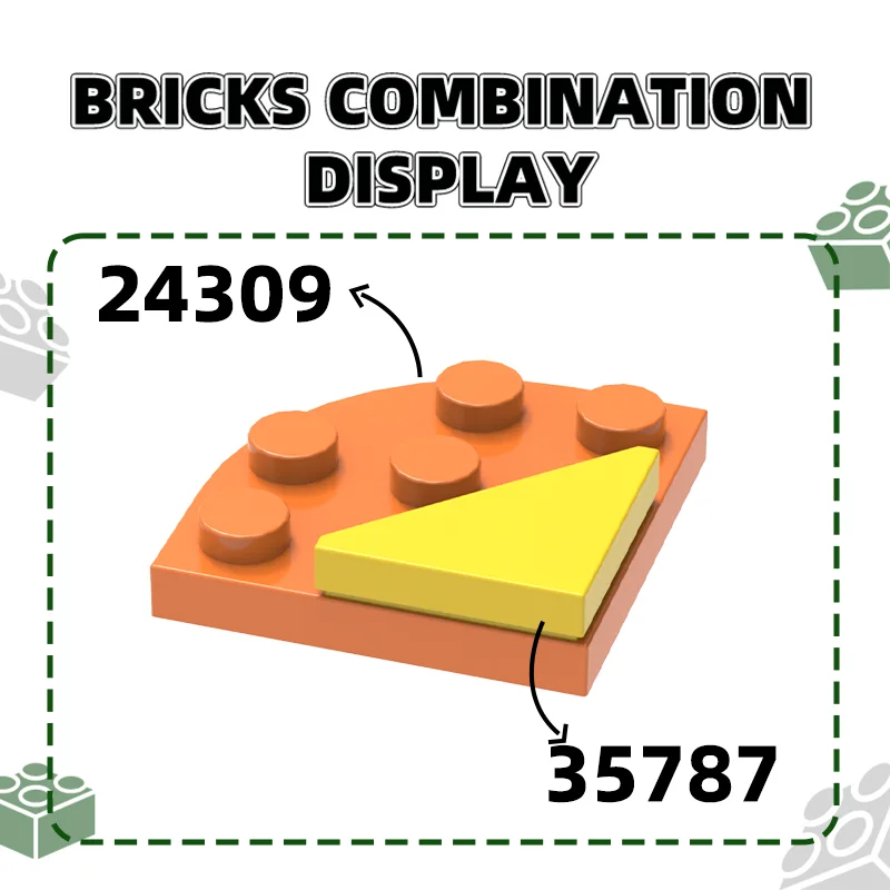 Wange 400Pcs/lot Special Tile Modified 2x2 Aperture Free Triangular Block Moc Accessories Compatible with 35787 Brick DIY Toy