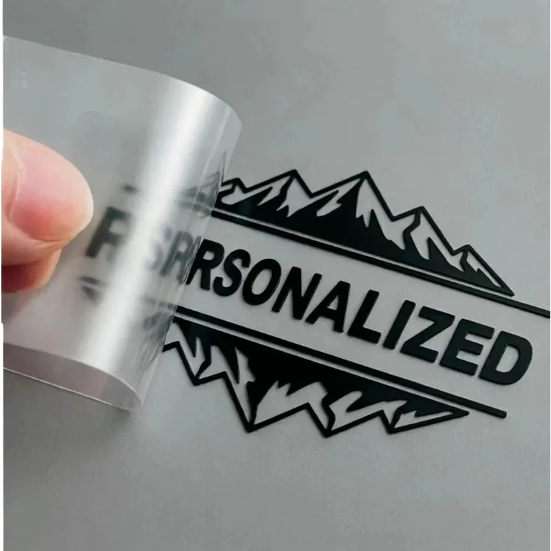 50PCS Crystal Label UV Transfer LOGO Pattern Stickers, Transparent Waterproof Car Personalized Stickers