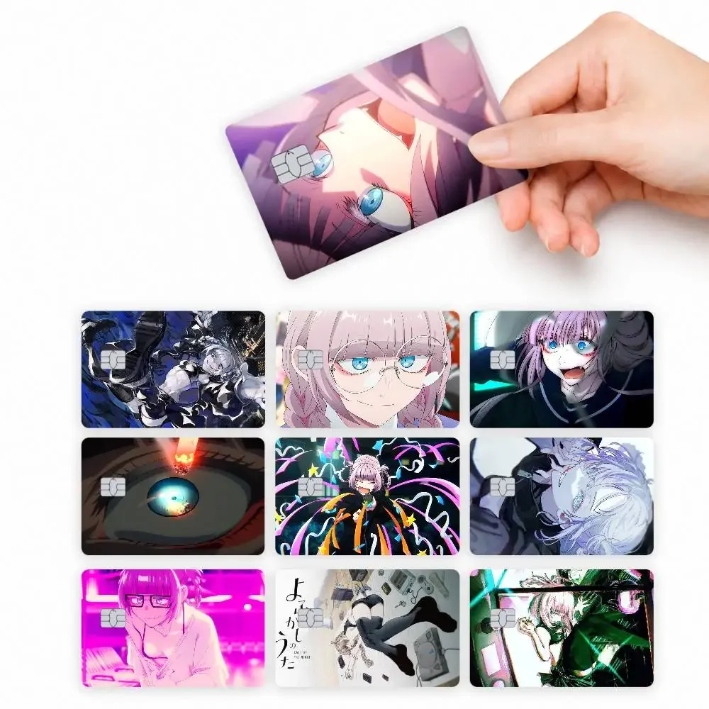 Call Night Nanakusa Nazuna Anime  4pcs Credit Card Skin Stickers Suitable for Bank  Transit Pass Decorative Cover