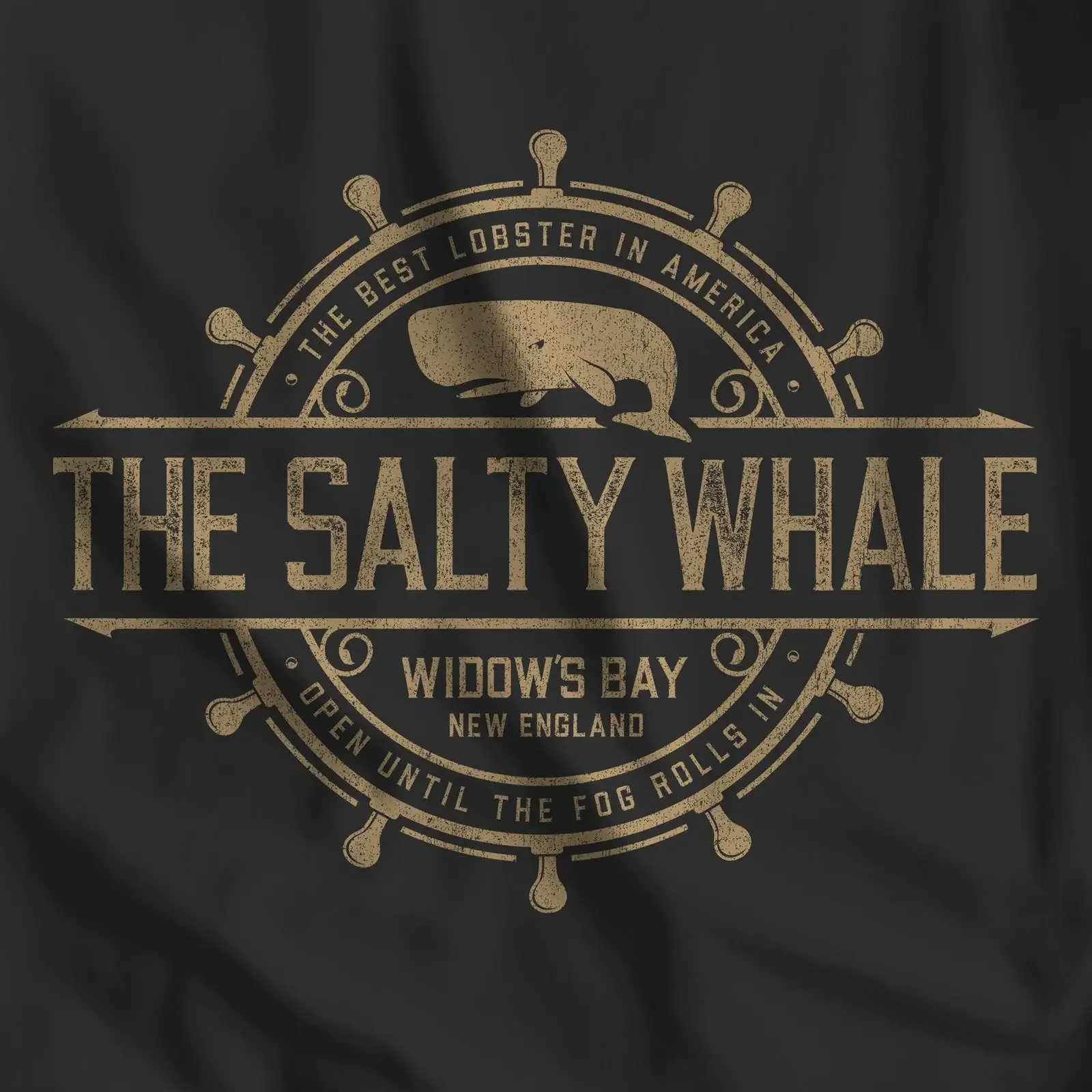 The Salty Whale of Widow amp 39 s Bay T Shirt Soft Vintage Seafood Restaurant Bar Pub vintage Washed homme Versatile Breathable