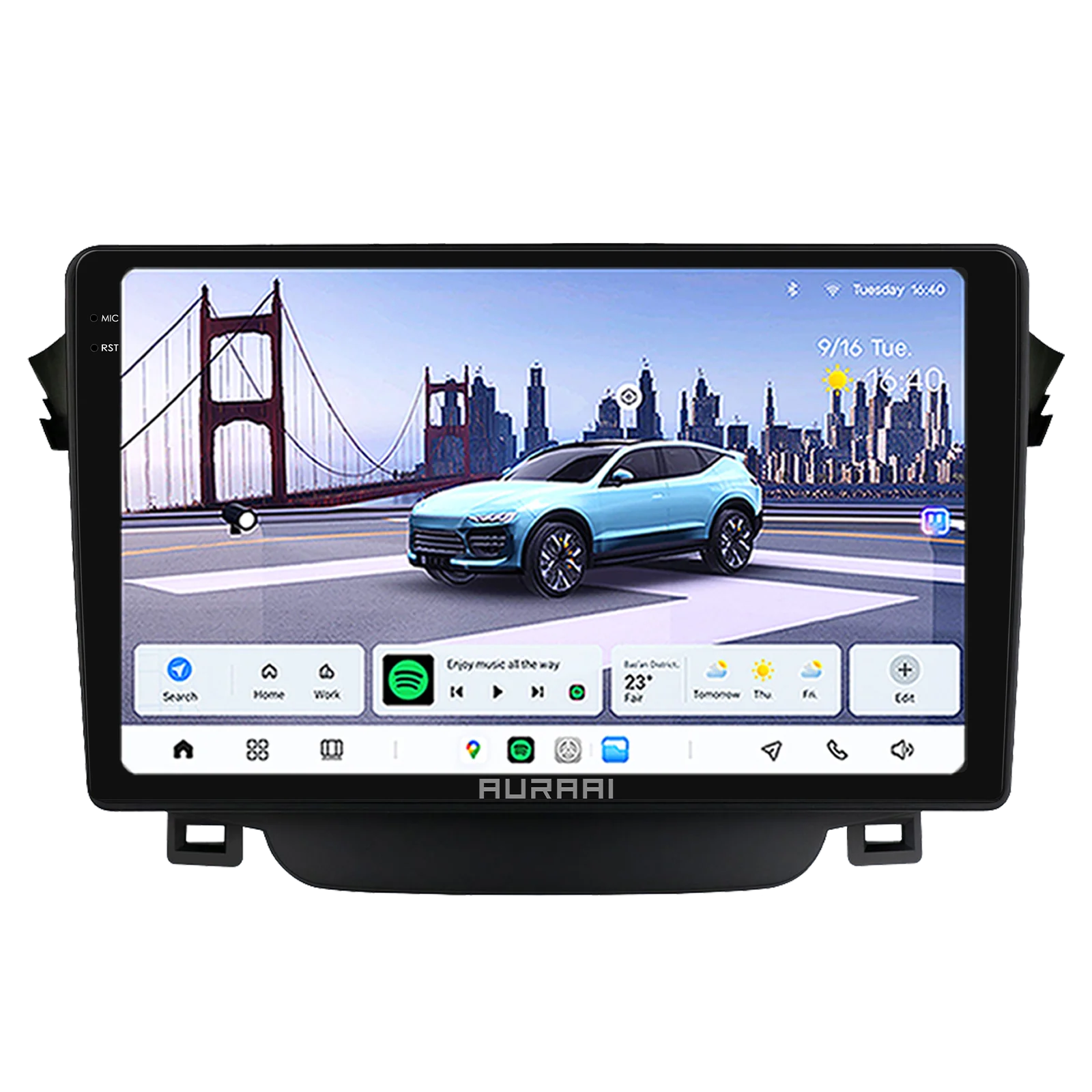AURAAI Car Stereo For Hyundai i30 Elantra GT 2011-2017 2Din Auto Radio Navi ADAS GPS 3D Model Carplay Player GPS WiFi Multimedia