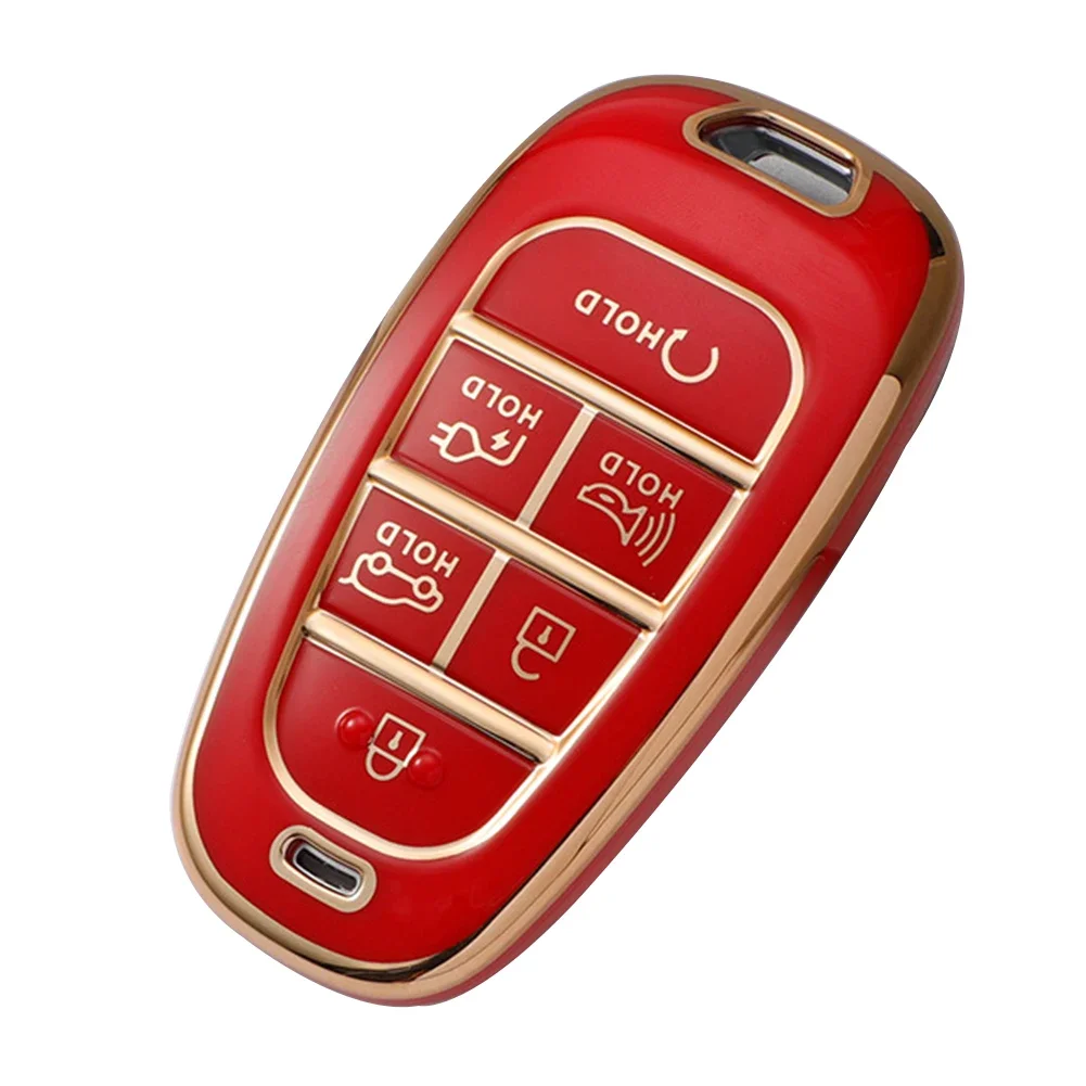 

Чехол для автомобильного ключа Hyundai, совместимый с Ioniq 5, Solaris, Sonata, Hybrid, отличная защита ключа.