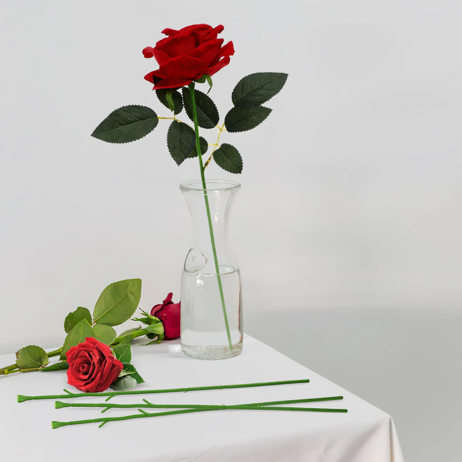 

100pcs Flower Stems Artificial Flower Head Accessory High Simulation Decorative Plants Tool Heads for DIY Arrangement Home