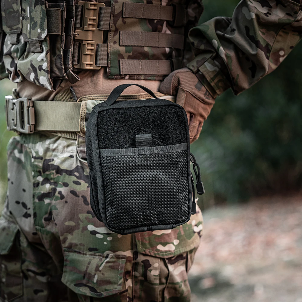 

RHINO RESCUE First Aid Kit IFAK POUCH Molle Medical Pouch for Camping Car Travel Hiking 004M (Black)