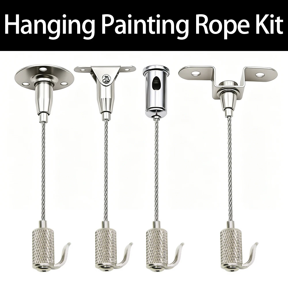 

1.5mm Steel Wire Rope Kit with Adjustable Hanging Hook for Advertising Billboards Lighting Fixtures Acrylic Board Suspension