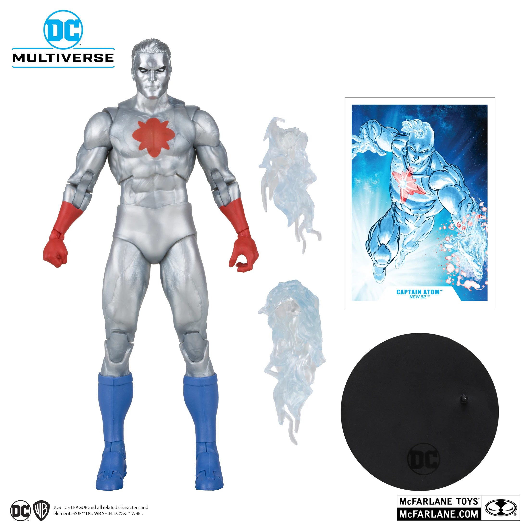 Genuine Mcfarlane Captain Atom Figure Dc Multiverse 7 Inches Action Figurine Anime Collection Model Pvc Statue Doll Toy Gifts