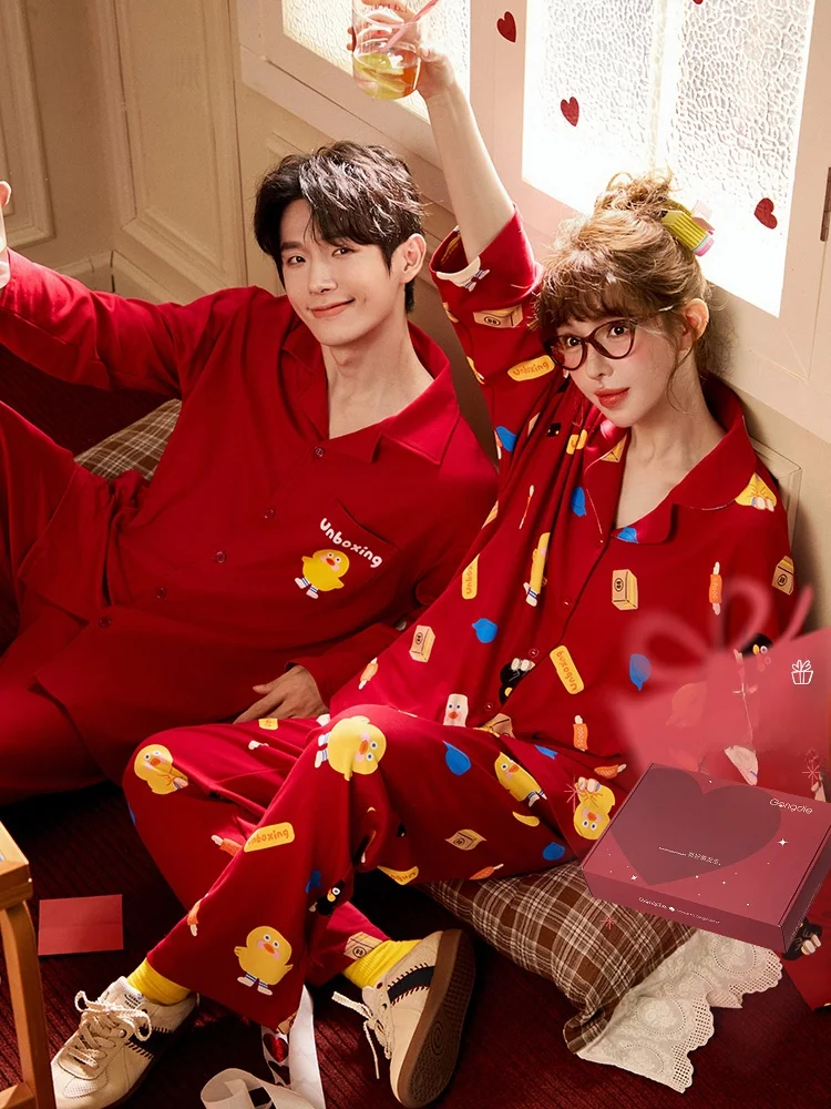 pijamas-de-algodon-suave-para-parejas-rojos-manga-larga-ropa-de-casa-para-hombre-primavera-otono-comodos-y-transpirables-de-gong-die