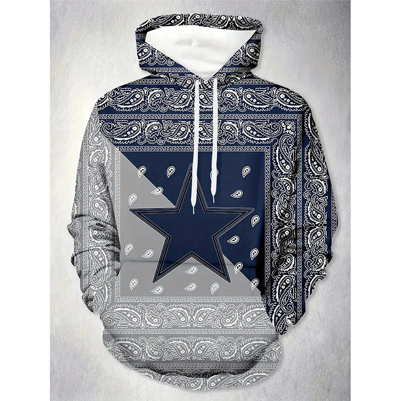 

Paisley pattern Trend Classic Hoodie Men Women Harajuku Street Personality Hooded Coat 3D Print Vintage 2025 Spring Perris Coat