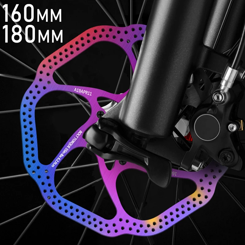 

BUCKLOS 160 мм велосипедный ротор 180 мм HS1 велосипедный тормозной диск многоцветный велосипедный дисковый тормоз ротор рассеивание тепла дорожные роторы MTB
