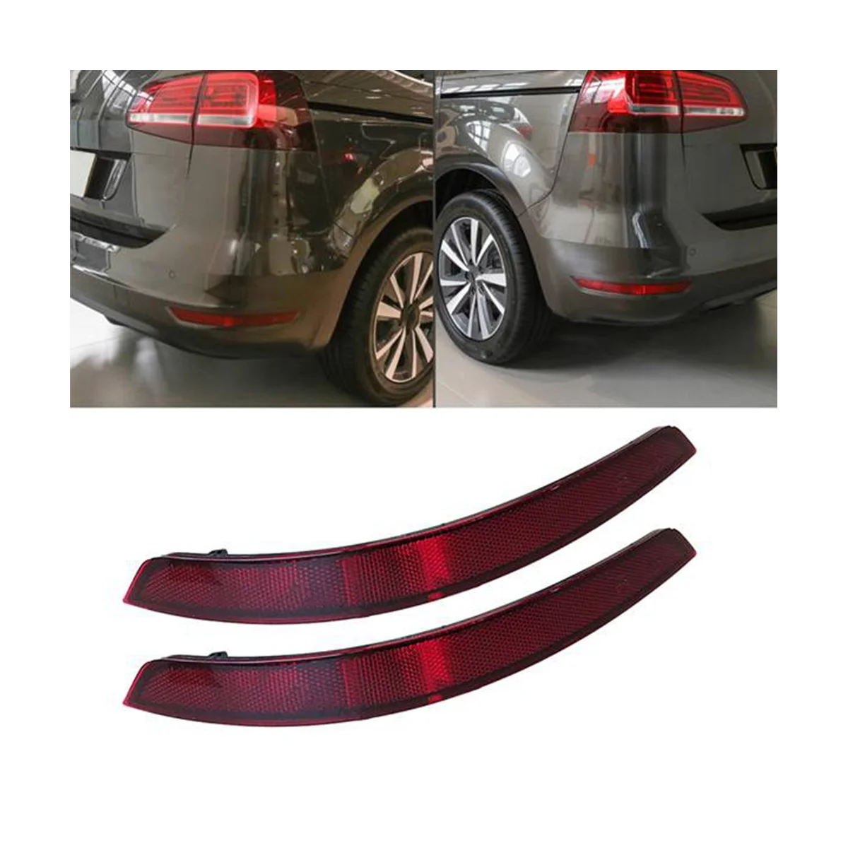 Auto rosso paraurti posteriore luce riflettore fanale posteriore spia riflettore fendinebbia per