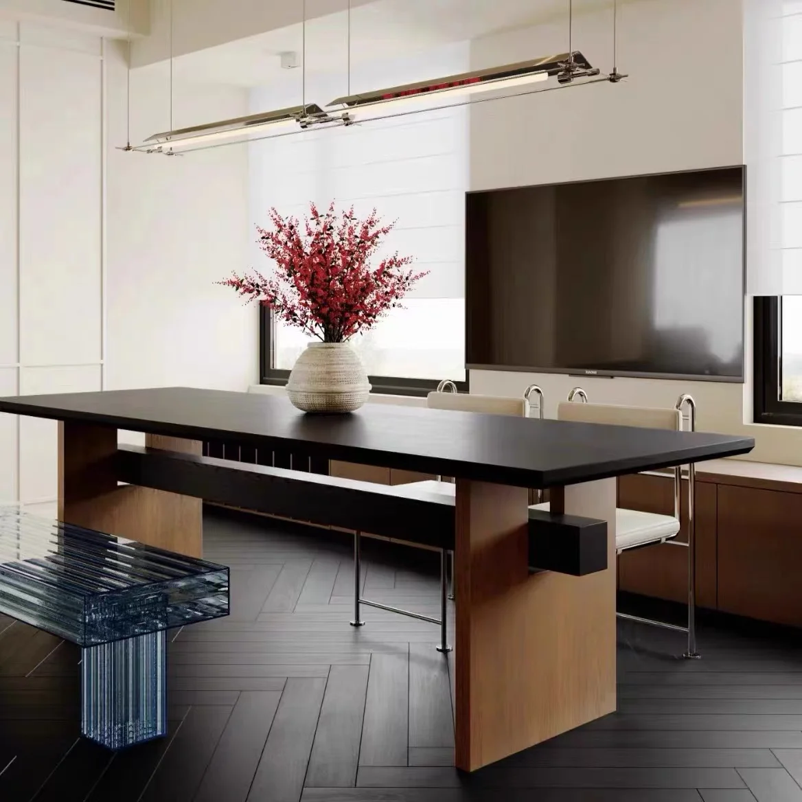

Study Conference Dining Table Mobile Kitchen Nordic Modern Gaming Dining Table Modern Luxury Wood Muebles Living Room Furniture