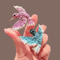 Vintage Cute Enamel Bird Brooches For Women Men Creative Beautiful Animal Brooch Clothing Lapel Pins Casual Party Jewelry Gifts