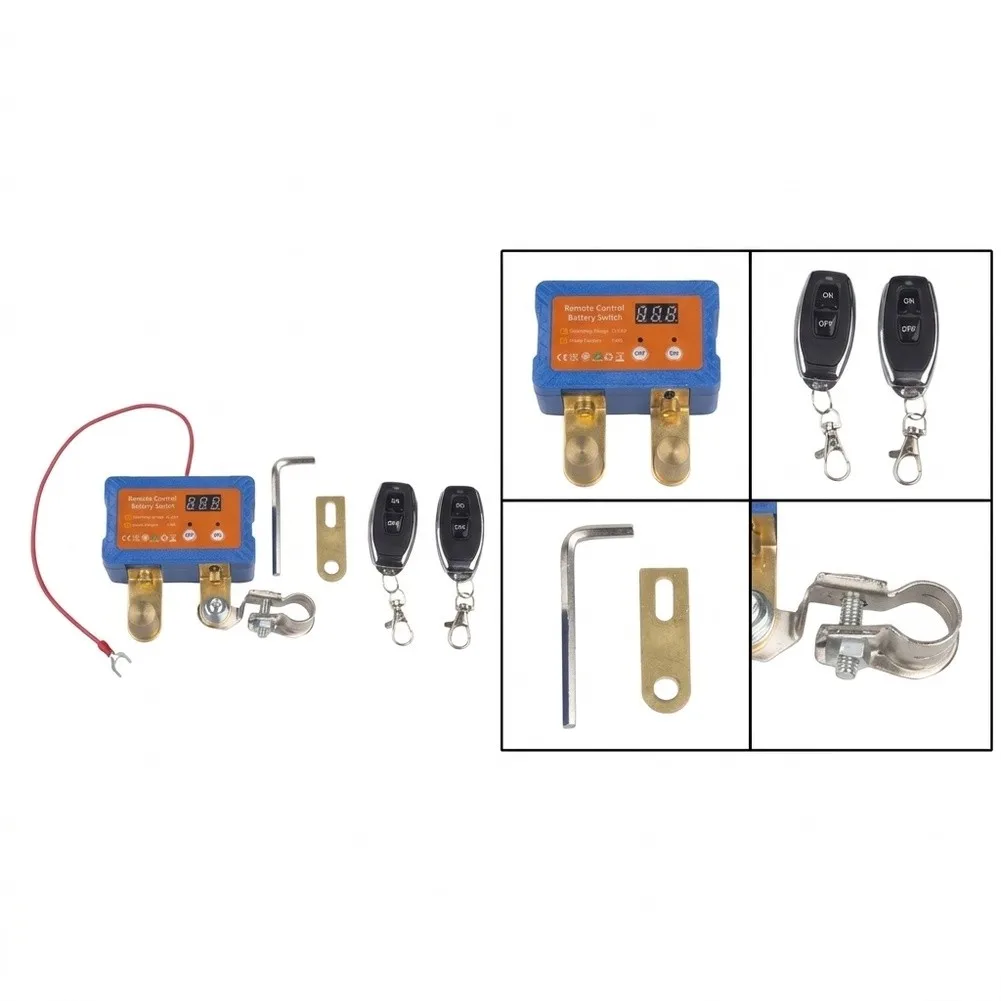 12V 24V 140A Remote For Battery Disconnect Switch Featuring On Board Voltage Display for Car Truck Tractor Boat Use