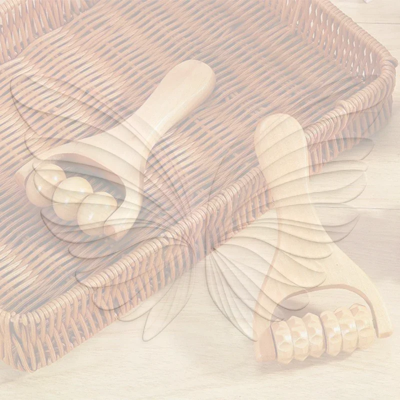Natural Wooden Body Massage Roller Portable Relaxation Tool for Face Neck Muscle Soreness Relief Daily Self Care