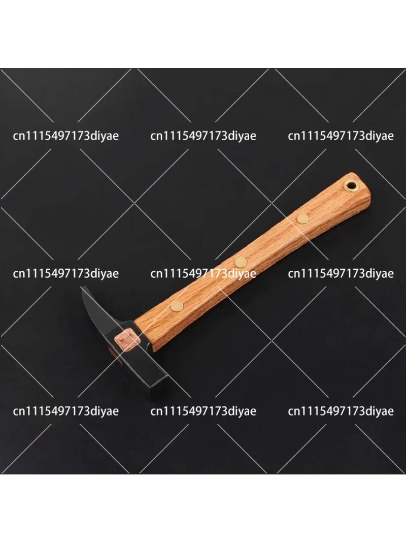 Small 440C Alloy Steel Hammer HRC57+ Hardened Head with American Red Oak Handle for Camping DIY Gift