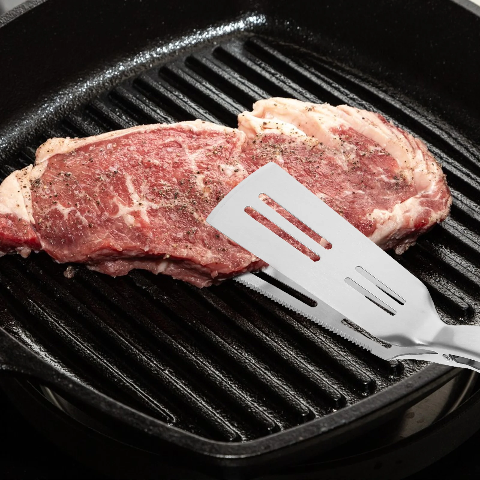 

Stainless Steel Food Tong Bread Kitchen BBQ Spatula Household Dad Reusable Clamps Kitchen Tools Bakery Dessert Tongs Stainless
