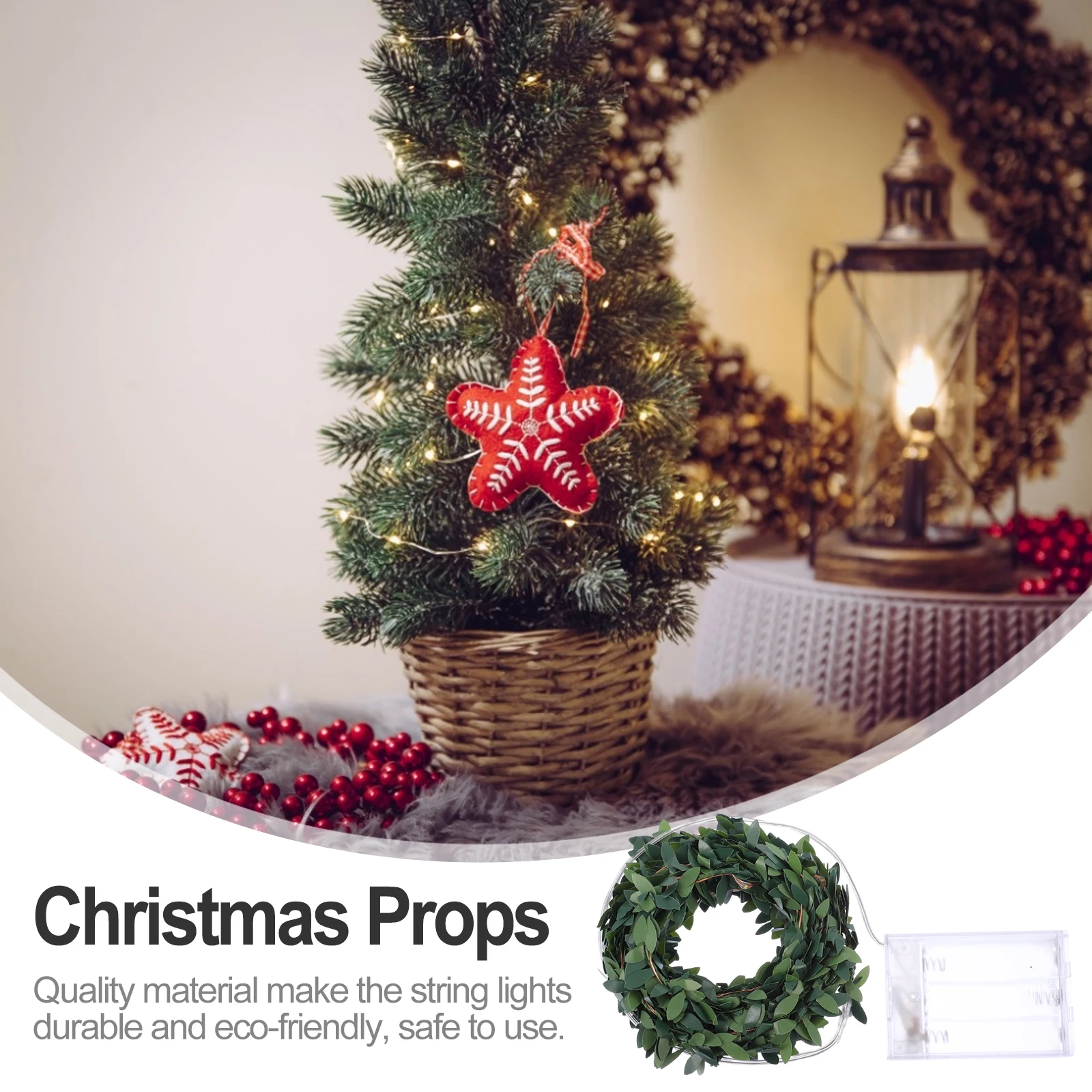 

Rattan String Lights Christmas Things Props LED Hanging Wedding Party Holiday Decoration Plastic Supplies