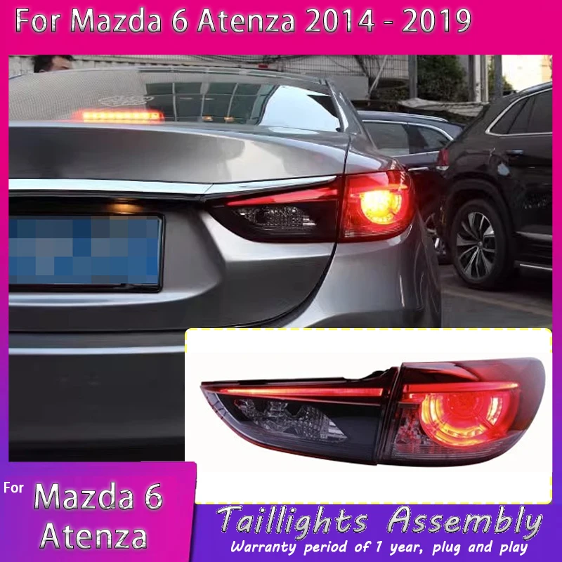 

Car Styling For Mazda 6 Taillights 2014-2018 New Mazda 6 Tail Light Rear Lamp DRL+Brake+Park+Signal Car Accessories