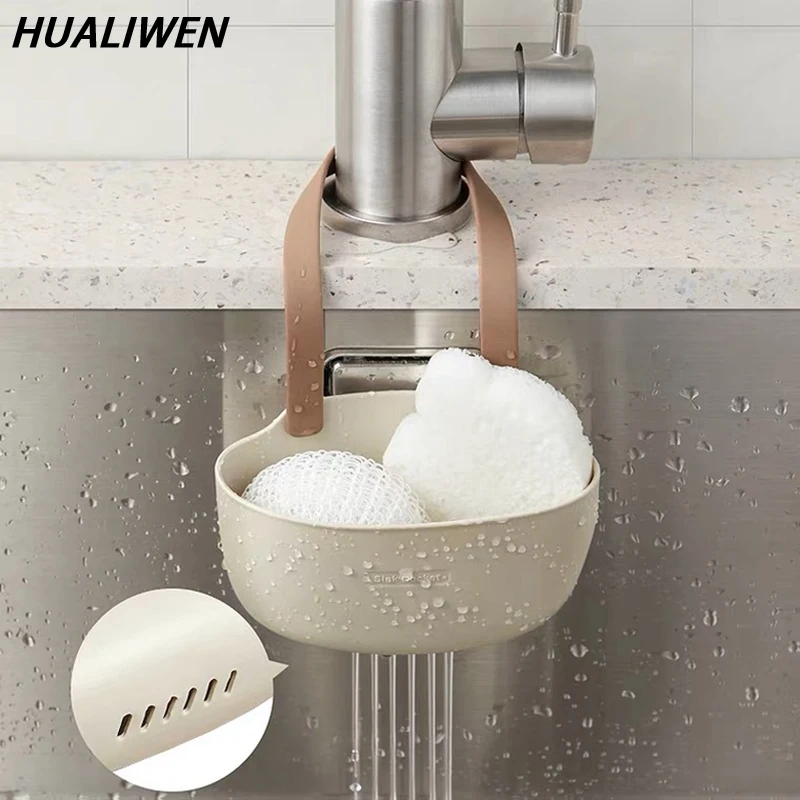 Kitchen Sponge Drain Holder, Toilet Soap Shelf Organizer, Sponge Storage Rack, Wash Cloth Tools, Faucet Mounted, TPR