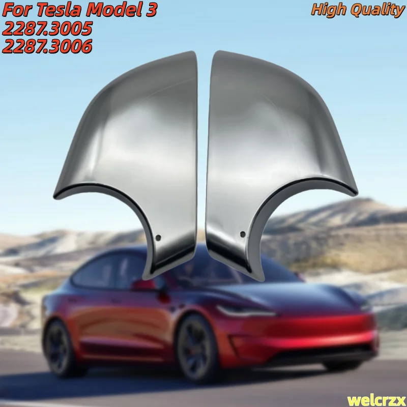 

Car Side Door Wing Rearview Mirrors Lower Cover Holder for Tesla Model 3 2017 2018 2019 2020 2021 22 Chrome 2287.3005 2287.3006