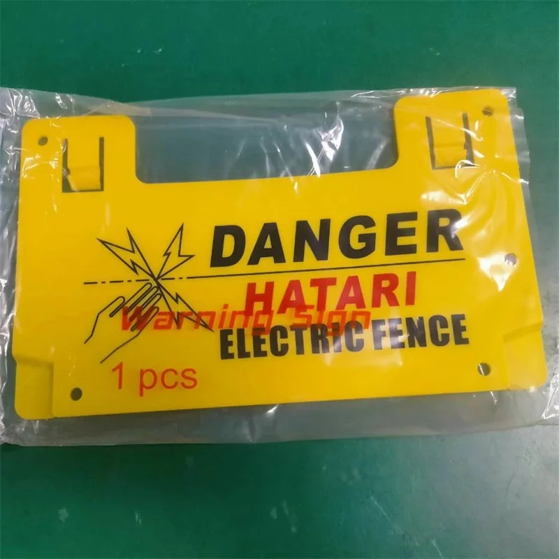 10 Pieces Electric Fence Warning Signs For Farm Home Poultry Goat Horse Plastic Yellow Caution Electric Fencing Warn Board Signs