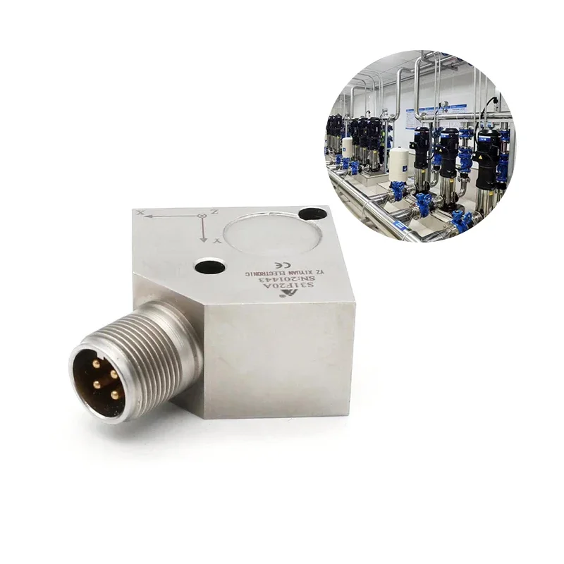 

Wired Piezoelectric Vibration Monitoring Sensor IP65 4-20mA Output Centrifuge Xiayuan Brand S31F20A Model 24VDC 5% Transverse