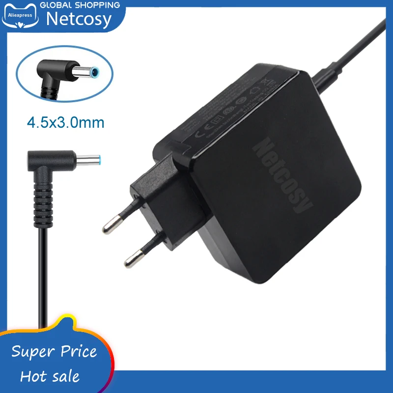 Netcosy PD 65W 4.5x3.0mm Fast Charging AC Adapter Laptop Charger For HP ProBook EliteBook 840 850 845 830 820 G10 G9 G8 G7 G6