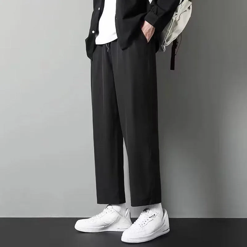 

Брюки мужские прямые свободного покроя, модные трендовые спортивные Джоггеры в стиле Харадзюку, Спортивная повседневная однотонная одежда, лето