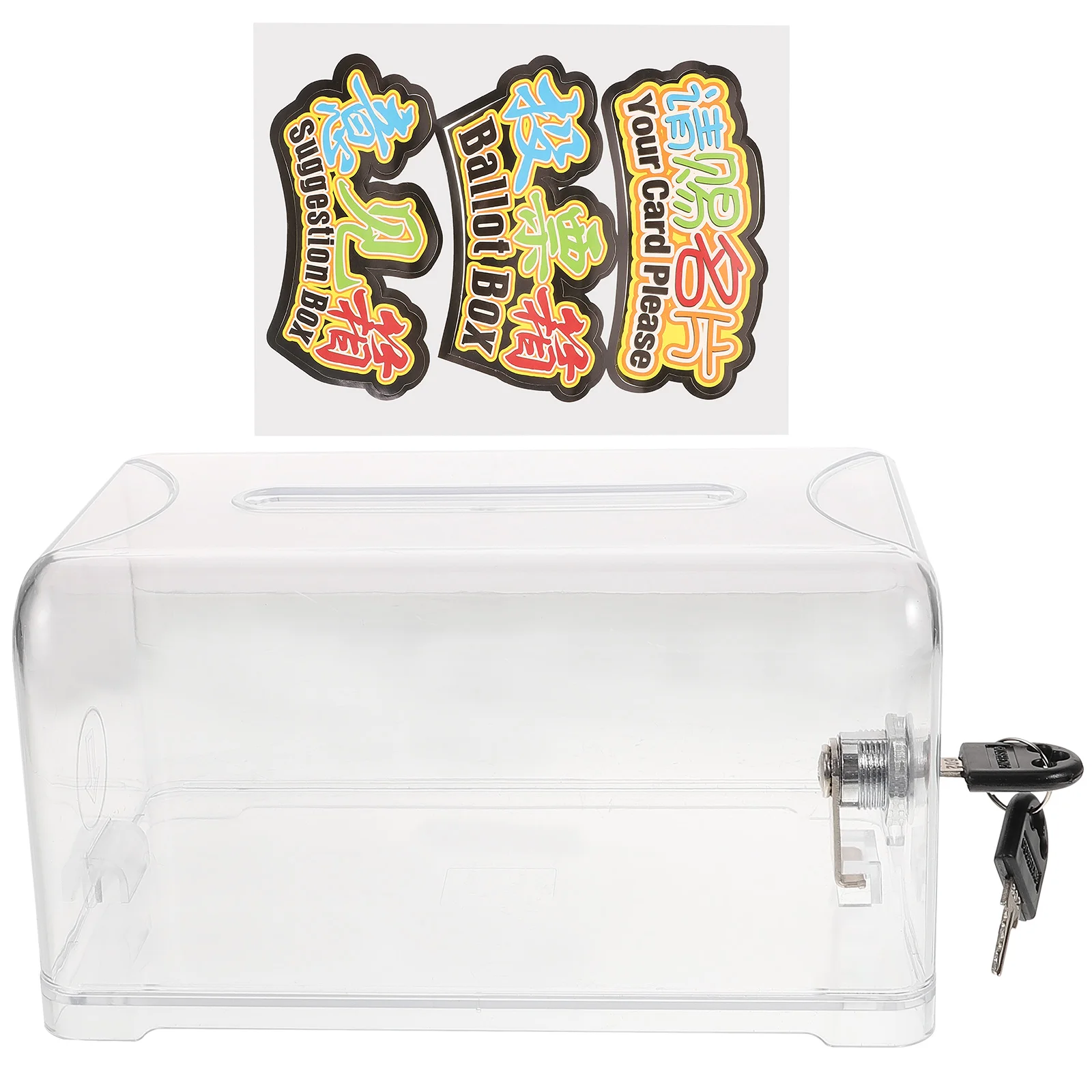 

Transparent Voting Donation Box for Office Factory Civilian Suggestion Ballot Comment Public Letter Storage Container