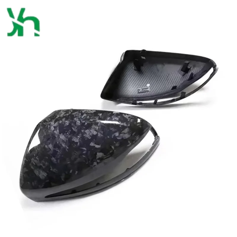 غطاء مرآة من ألياف الكربون الجافة مزورة لسيارة Mercedes-Benz W222 W213 X205 W238 W205 C S GLC E AMG حافظة مرآة الرؤية الخلفية للباب #2