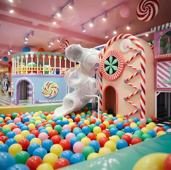Candy Theme Indoor Playground, Children's Toys Slides, Huge Amusement, Professional Easy-Assembling, One-Stop Ocean Ball Pit