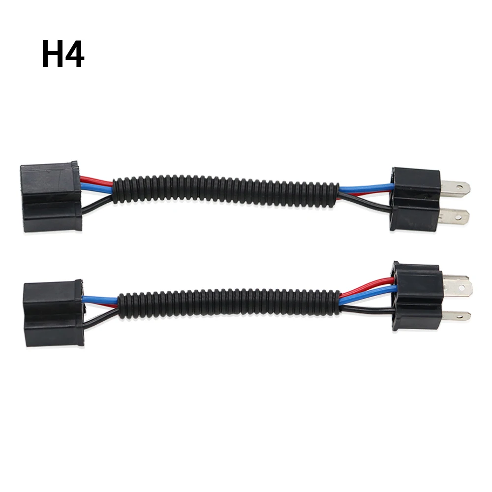 2x 9005/9006 H7 H4 H11 Male to Female Extension Cable Wiring Harness Sockets Adapter Connector For Headlight Fog Lights Retrofit