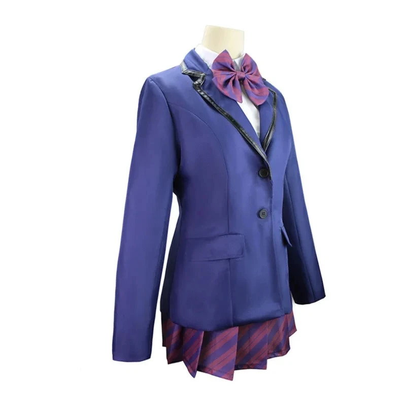 Shouko komi rock set anime komi kann nicht kommunizieren komi san wa comyushou desu cosplay kostüm high school uniform lila perücken