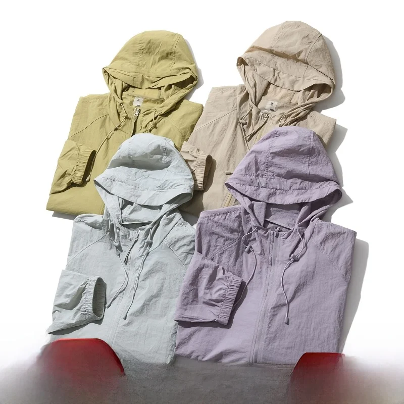 

Lightweight Breathable UV Protection Jacket Outdoor Unisex Summer Simple Match Hat Hooded Sunscreen Clothing Jacket