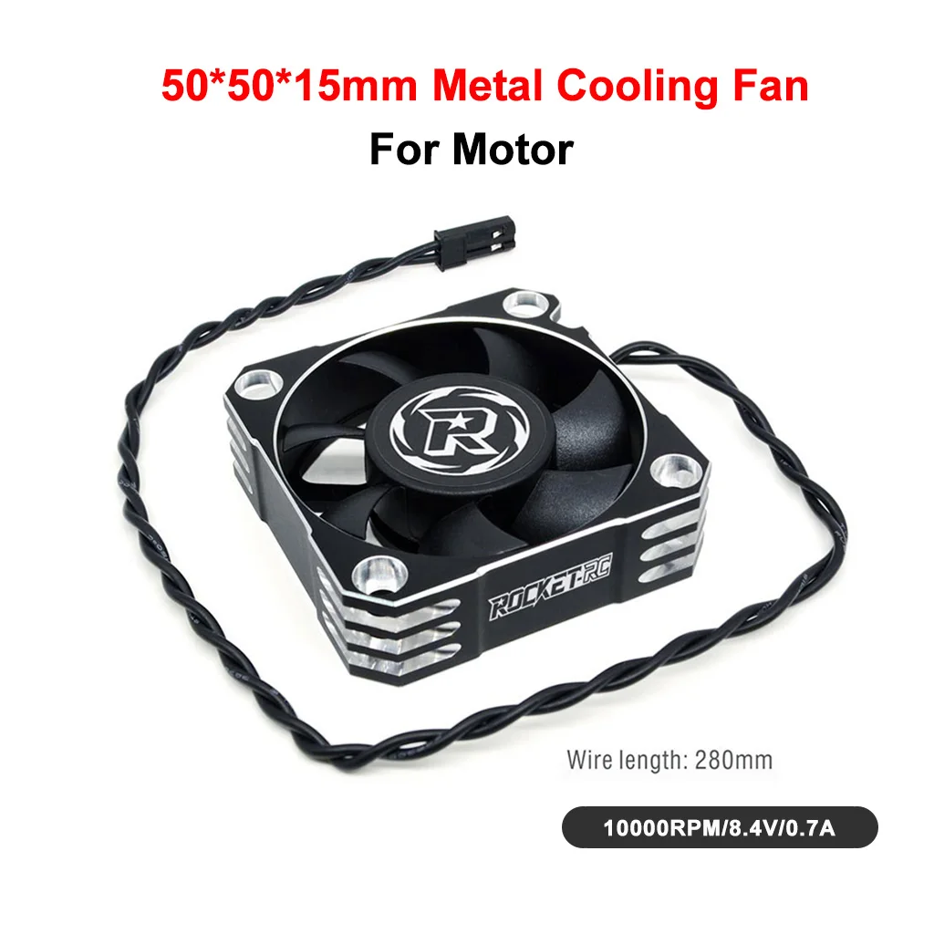 Surpasshobby Rocket-RC 25mm 30mm 35mm 40mm 50mm Metalen Koelventilator Voor RC Auto Motor ESC Warmteafvoer Zilver Zwart - afbeelding 1