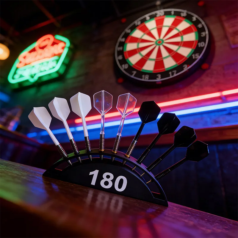 

3D Printed Dart Stand 9-Hole Darts Display & Storage Heavy Duty Space Saving Tabletop Dart Organizer Storage Rack For Game Room
