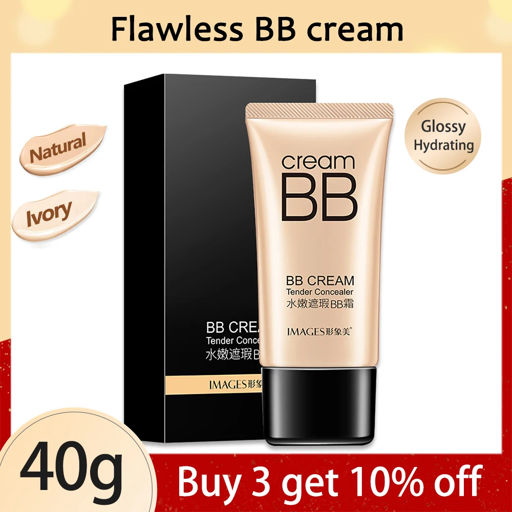 Face Foundation BB Cream Waterproof Long-lasting Whiten Concealer Professional Cover Acne Spot Natural Face Base Korean Make Up